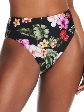 Bar Iii Women's Floral-Print High-Waist High-Leg Bikini Bottoms,Multi